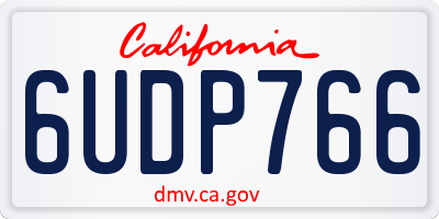 CA license plate 6UDP766