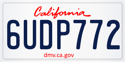 CA license plate 6UDP772