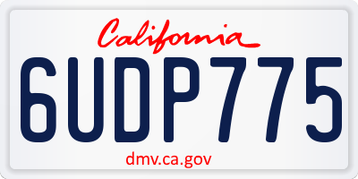 CA license plate 6UDP775