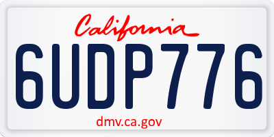 CA license plate 6UDP776