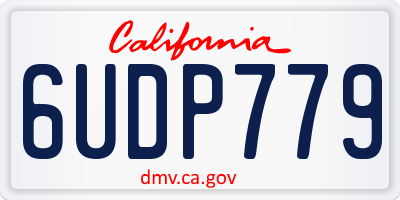CA license plate 6UDP779