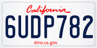 CA license plate 6UDP782
