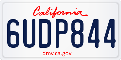 CA license plate 6UDP844