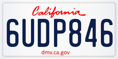 CA license plate 6UDP846