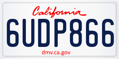 CA license plate 6UDP866