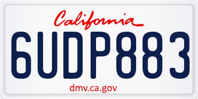 CA license plate 6UDP883