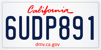 CA license plate 6UDP891