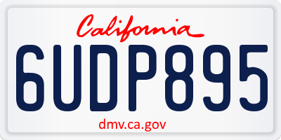 CA license plate 6UDP895