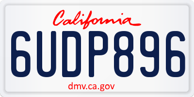 CA license plate 6UDP896