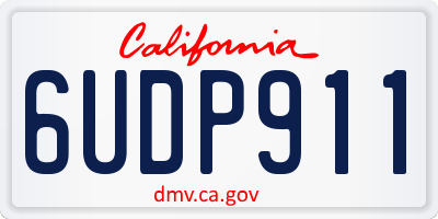 CA license plate 6UDP911