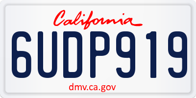 CA license plate 6UDP919