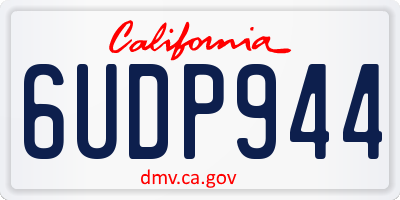CA license plate 6UDP944