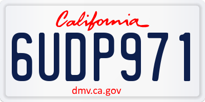 CA license plate 6UDP971