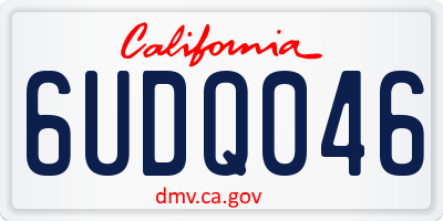 CA license plate 6UDQ046