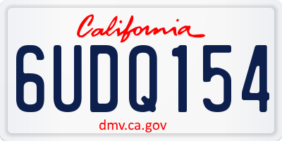CA license plate 6UDQ154