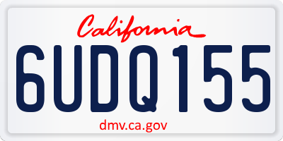 CA license plate 6UDQ155