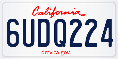 CA license plate 6UDQ224