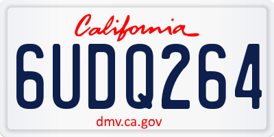 CA license plate 6UDQ264