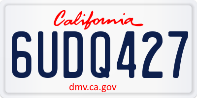 CA license plate 6UDQ427
