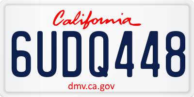 CA license plate 6UDQ448