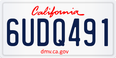 CA license plate 6UDQ491