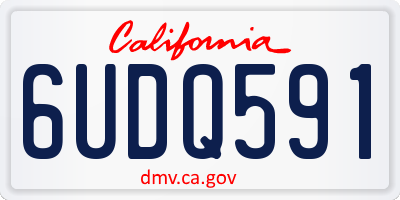 CA license plate 6UDQ591