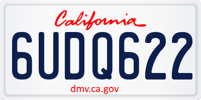 CA license plate 6UDQ622