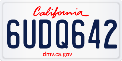 CA license plate 6UDQ642