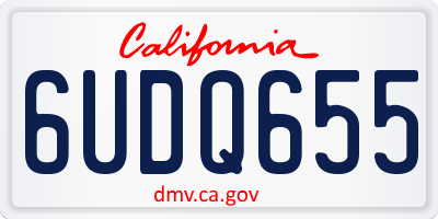 CA license plate 6UDQ655