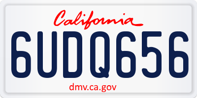 CA license plate 6UDQ656