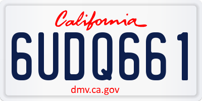 CA license plate 6UDQ661