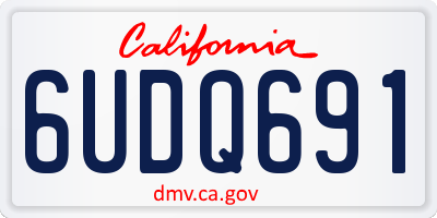 CA license plate 6UDQ691