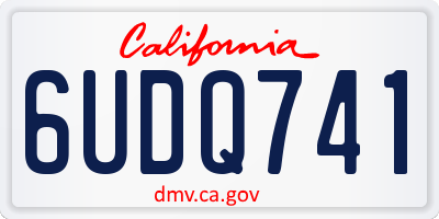 CA license plate 6UDQ741