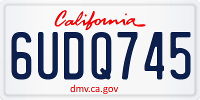 CA license plate 6UDQ745