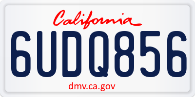 CA license plate 6UDQ856