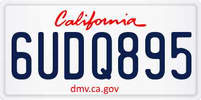 CA license plate 6UDQ895