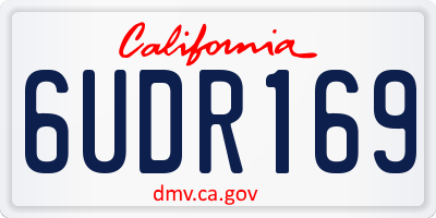 CA license plate 6UDR169