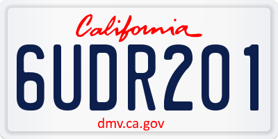 CA license plate 6UDR201
