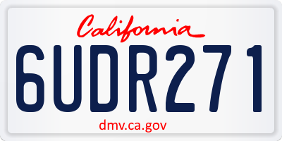 CA license plate 6UDR271