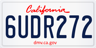 CA license plate 6UDR272