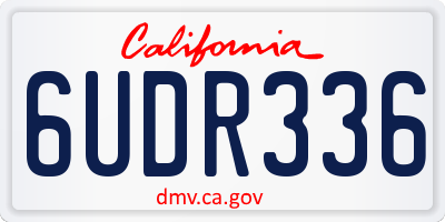 CA license plate 6UDR336