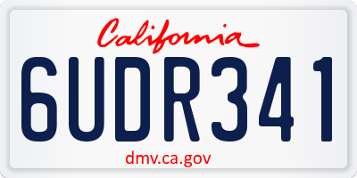 CA license plate 6UDR341