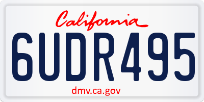 CA license plate 6UDR495