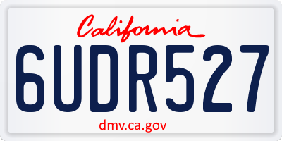 CA license plate 6UDR527