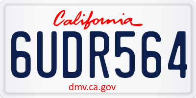 CA license plate 6UDR564