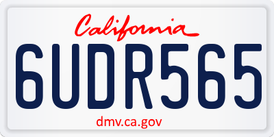 CA license plate 6UDR565