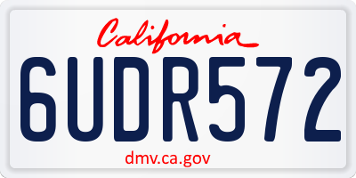 CA license plate 6UDR572