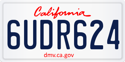 CA license plate 6UDR624