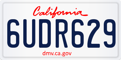CA license plate 6UDR629