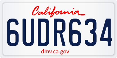 CA license plate 6UDR634